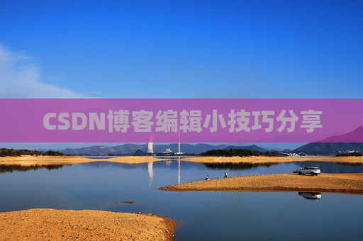 CSDN博客编辑小技巧分享